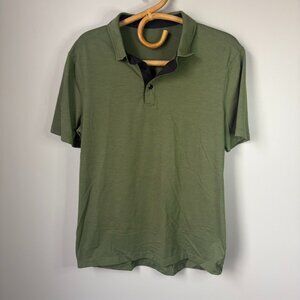 Lululemon Men's Short Sleeve Green Polo Men's Large